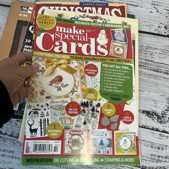 Vintage Set of 12 Craft Quilt Magazines Christmas Cross Stitch Leisure Arts Mugs - Picture 13 of 16